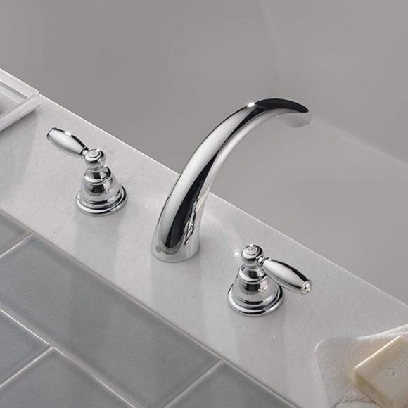 Peerless Claymore 2-Handle Widespread Roman Tub - Picture 3 of 5